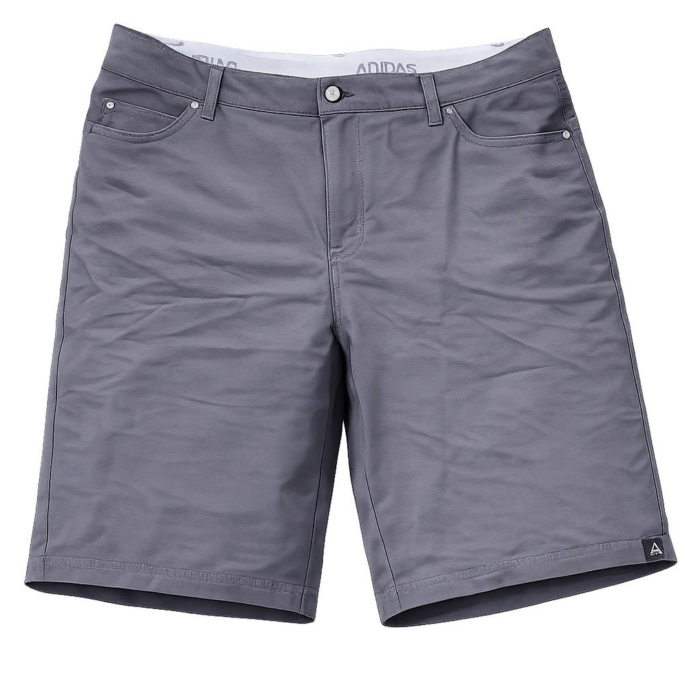 Adidas Golf Shorts Mens 36 GRAY Performance Climalite Stretch window plaid